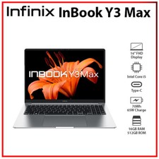 (New) Inifnix Inbook Y3 Max SILVER 16GB RAM 512GB SSD Windows PC Laptop picture