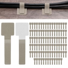 100-Pack Cable Clips, Enhanced Self-Adhesive Cord Straps Organizers [Beige] picture