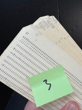 Vintage Computer Program Punch Card Lot 5081 Mainframe - PC3 picture