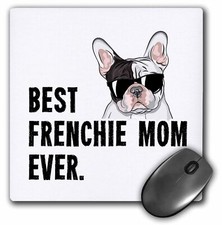 3dRose Best Frenchie Mom Ever Funny French Bulldog MousePad picture