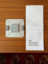 SET OF 2 - OEM Humanscale VESA Mounting Plate Mount for M2 M8 Flex - Silver Pair picture