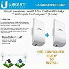 Ubiquiti Locom5 X 2 Units Bridge Kit Complete Pre-Configured Nanostation Loco M5 picture