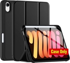 Slim Case for iPad mini 7/6 2024/2021 8.3 Inch, Black, Pencil Holder, Trifold St picture