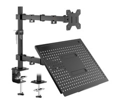 Brazo para Monitor y Laptop con Bandeja Ventilada Ajustable Soporte VESA picture