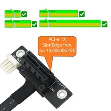 Adapter Cable Riser Extension 4P Power 270­° PCIe mPcie to PCI-E 1X 4X 8X 16X picture