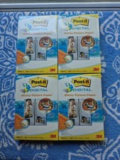 Lot of 4 3M Post-it Digital Sticky Picture Paper Matte Inkjet 4x6 65ct/Pack picture