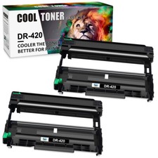 2 Black DR420 Drum Unit for Brother DR-420 TN450 TN420 HL-2270DW HL-2280DW 2240 picture