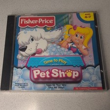 Fisher-Price Time to Play Pet Shop PC CD learn animal feed clearn care vet Game picture