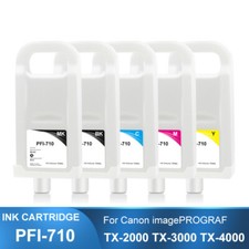 PFI-710 Refillable Ink Cartridge For Canon TX-2000 3000 4000 Printer 5Colors/Set picture