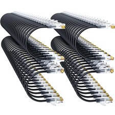 10Gsupxsel Cat6a Patch Cables 1ft (96 Pack) Slim, Cat6 Ethernet Patch Cable Pure picture