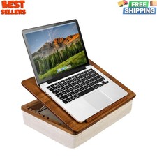  Acacia Wood Easel Lap Desk Adjustable 7-Level Laptop Stand Storage Java 15.6