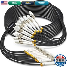 YUTIANHOME 10m 12 Core OM3 Multimode LC to LC Armored Fiber Cable 12 Fibers picture