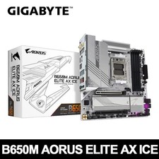 GIGABYTE B650M AORUS ELITE AX ICE Micro-ATX Motherboard, AMD B650, DDR5, Socket picture