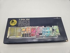 RARE Vintage Video 7 Seven V-RAM VGA 1988 ASSY 650-0194-11 W/ Box Disks picture