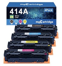 myCartridge Replacement 414A Toner Cartridges 4 Pack (with Chip) For HP Printers picture