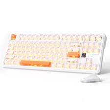 ATTACK SHARK X87ULTRA 8K Wireless Mechanical Gaming Keyboard Screen RGB Orange picture