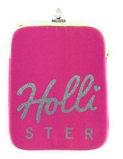 Hollister Tablet Case Zip Cover Glitter Bling Logo Padded iPad Pink Sleeve picture