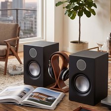 50W Stereo Speaker Active Bluetooth PC Computer Bookshelf Speaker With 4in W NEW picture