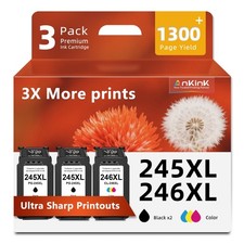 Ankink 245XL 246XL 3-Pack Ink Cartridge for Canon PG245 CL246 XL picture