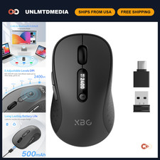 Tri-Mode Wireless Bluetooth Mouse with LED Display for Laptop & PC - Ergonomic D picture