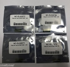 4 x Toner Reset Chip for Dell E525W Color Laser All-in-One Printer Refill (BCMY) picture