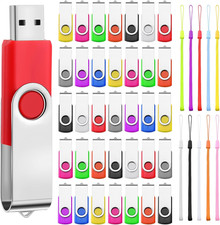 50 Pcs USB Flash Drive 2.0 Bulk with Lanyard, Colors, 128Mb picture