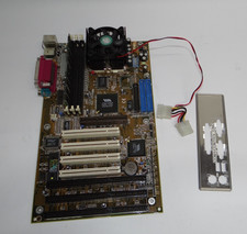 DFI K6XV3+/66 Socket 7 ATX Motherboard AGP AMD K6-2 550MHz 256MB RAM Tested OK picture
