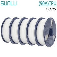 SUNLU 5x1KG PETG PLA PLA+2.0 SILK ABS ASA TPU 3D Printer Filament 1.75mm 5KG picture