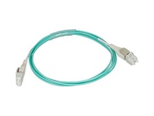 Monoprice OM3 Fiber Optic Cable 5m Aqua Reverse Polarity LC/LC Uniboot 50/125 picture
