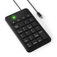 Wired USB-C Number Pad Numeric Keypad for Laptop, 23 Keys Numpad Keyboard picture