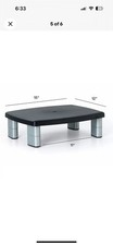 3M MS80B Adjustable Computer Monitor Stand, Black & Silver NEW  picture
