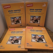 LOT OF 4 STAPLES PHOTO SUPREME DOUBLE-SIDED MATTE 564121 8-1/2 X 11