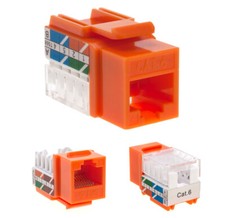 CAT6 Keystone Jack 8P8C 110 Punchdown RJ45 Ethernet 45 Degree Plug Pack LOT picture
