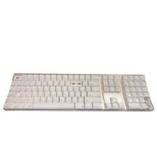 Apple Wireless Keyboard A1016 White Clear Crystal Bluetooth Vintage Mac *PARTS* picture