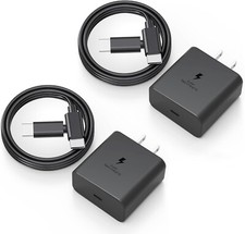 2Pcs 45W USB C Wall Charger For Samsung Galaxy Tab S8, Book2 12 W737 W727V W720N picture
