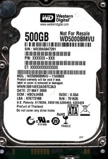 WD5000BMVU-11A08S0 S/N:WX20A DCM:HBCVJHBB WESTERN DIGITAL 500GB THAILAND MAY2009 picture