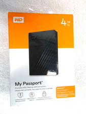 WD 4TB My Passport, Portable External Hard Drive Black Brand New picture