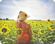 Flowers Floral Art Photo Sunflower Mouse Pad Stunning Photos AI Drawing Mousepad picture
