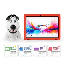 2026 LINSAY Tablet for kids w/ Dog toy OCTA-CORE 256 GB ANDROID 15 Red picture