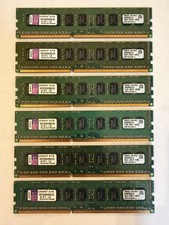 Kingston 24GB 6x4GB DDR3-1333 ECC UDIMM RAM KVR1333D3E9SK3/12G TESTED picture