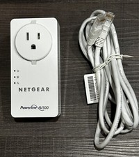 Netgear XAV5401 Powerline AV500 One Port Wall Outlet Adapter CAT 5E Patch Cable picture