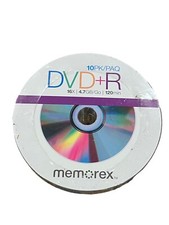 New Memorex 10 Pack DVD+R 16x 4.7GB 120 Min Recordable Blank Media Sealed picture