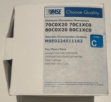 MSE Premium REPLACEMENT  Toner Cartridge CYAN MSE0224511162 picture