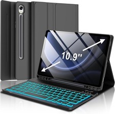 Samsung Galaxy Tab S9 FE Case, Wireless Bluetooth Keyboard, Detachable, S Pen Ho picture
