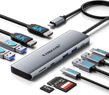 USB C Docking Station Dual Monitor, 10 in 1 USB C Hub with 2 HDMI Ports, PD Char picture