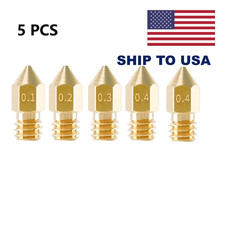 5/10PCS MK8 Brass Nozzle 0.2MM 0.3MM 0.4MM 0.5MM 0.6MM 0.8MM 1.0MM Extruder Prin picture