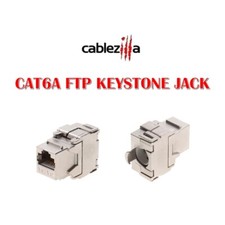 CAT6A FTP Keystone Jack 45 Degree RJ45 8P8C Shielded Tool-less Multi-Pack Lot picture