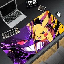 Pokemon Gengar Pikachu XXL Gaming Mouse Pad HD Anti Slip Keyboard Desk Mat PC picture