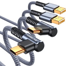 MRGLAS 3.2A USB C Charger Cable,[2-Pack, 10FT] A to 10FT+10 FT, Grey  picture