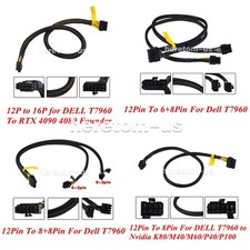 12Pin to 16P 12VHPW/6+8P/8+8P/8P GPU Power Cable For DELL T7960 /To RTX4090/K80 picture
